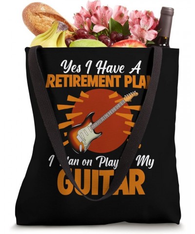 Funny Guitar Player Retirement Plan Guitarist Retired Retire Tote Bag $11.88 Totes