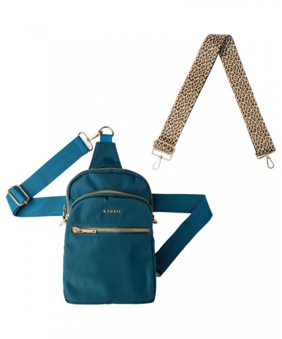 Roundtrip Convertible Sling Crossbody Bag (Teal V2) & Interchangeable 2-Inch Bag Strap (Just Kitten V2) $39.22 Crossbody Bags