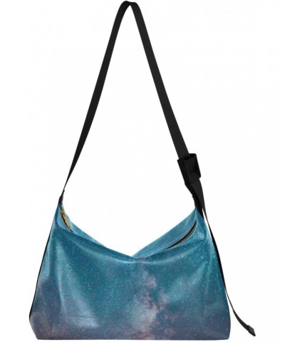 Unisex Shoulder Bag Crossbody Handbag Galaxy-starry-sky-stars Women Casual Hobo Bag Lightweight PU Leather Tote $23.51 Crossb...