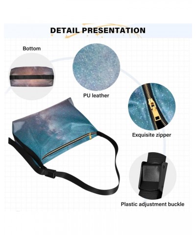 Unisex Shoulder Bag Crossbody Handbag Galaxy-starry-sky-stars Women Casual Hobo Bag Lightweight PU Leather Tote $23.51 Crossb...