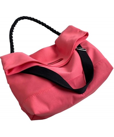 Women Shoulder Bags Canvas Tote Bag Handbag Large Hobo with Pockets Work Bags for Women and Men 9108pink $15.32 Totes