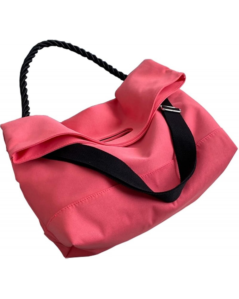 Women Shoulder Bags Canvas Tote Bag Handbag Large Hobo with Pockets Work Bags for Women and Men 9108pink $15.32 Totes