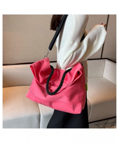 Women Shoulder Bags Canvas Tote Bag Handbag Large Hobo with Pockets Work Bags for Women and Men 9108pink $15.32 Totes