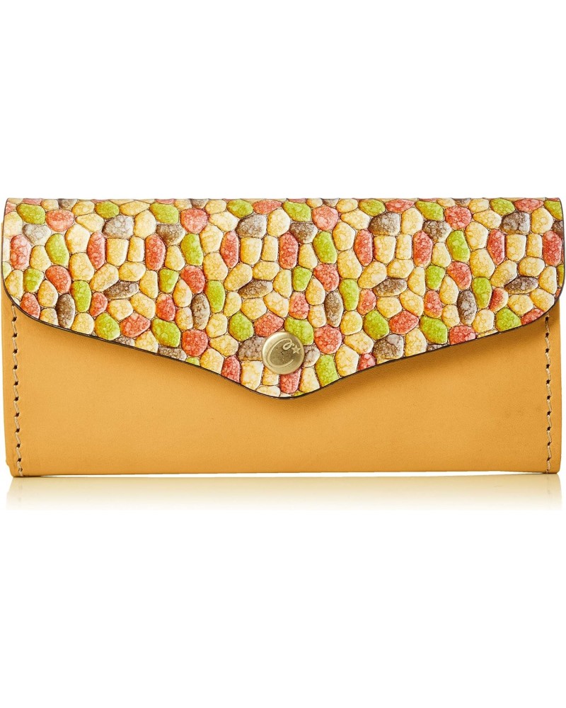 Women's Stained Flap Wallet cmhm001, Yelow $36.02 Wallets