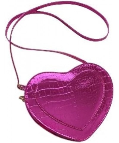 Heart Shape Women PU Leather Shoulder Bags Ladies Crossbody Bags Solid Handbags Messenger Bag for Women (Purple) Purple $10.9...