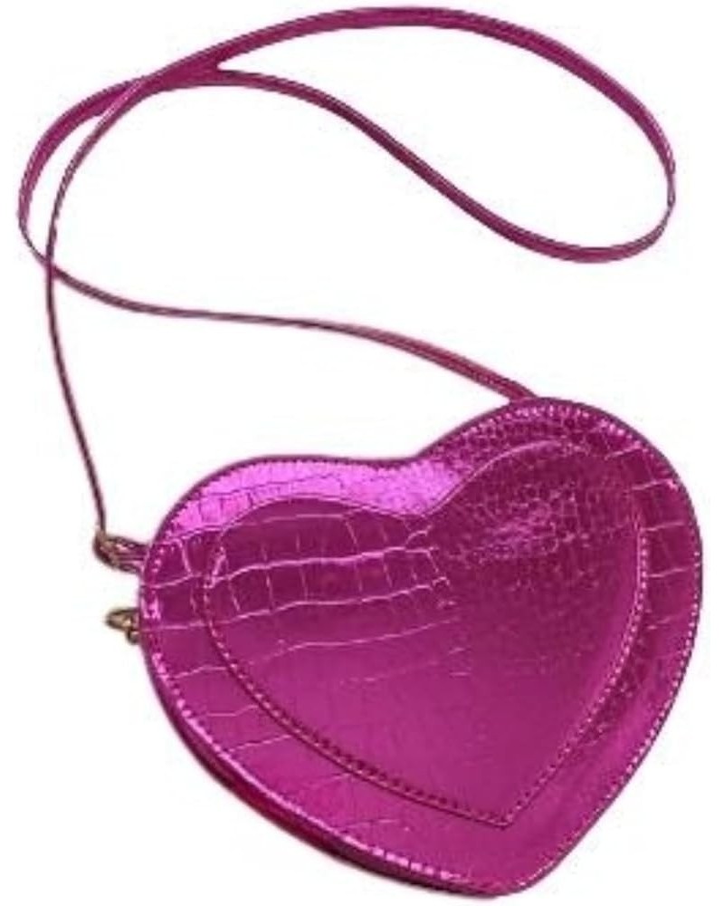 Heart Shape Women PU Leather Shoulder Bags Ladies Crossbody Bags Solid Handbags Messenger Bag for Women (Purple) Purple $10.9...