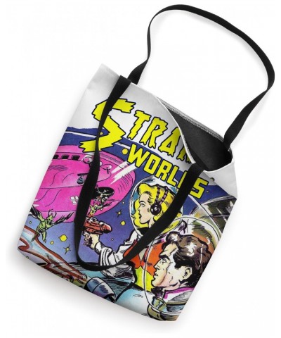 Strange Worlds Vintage Si-Fi Comic Book Art Tote Bag $12.26 Totes