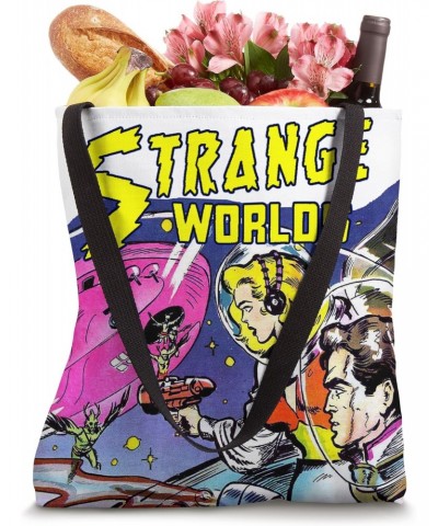 Strange Worlds Vintage Si-Fi Comic Book Art Tote Bag $12.26 Totes