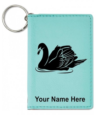 ID Holder Wallet, Swan, Personalized Engraving Included (Teal) Teal $14.83 Wallets