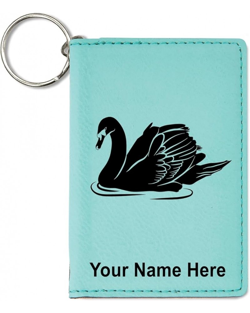 ID Holder Wallet, Swan, Personalized Engraving Included (Teal) Teal $14.83 Wallets