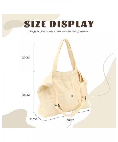 Soft Denim Handbag for Women Casual Hobo Tote Bag Retro Crossbody Bag Large Capacity Denim Purses White $13.34 Totes