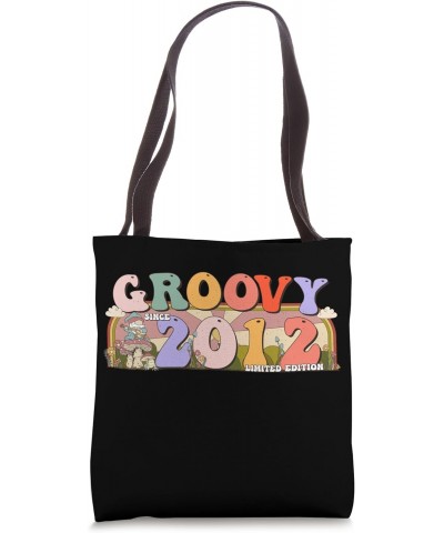 Groovy Since 2012 Retro Hippie 11th Birthday Tote Bag $15.23 Totes