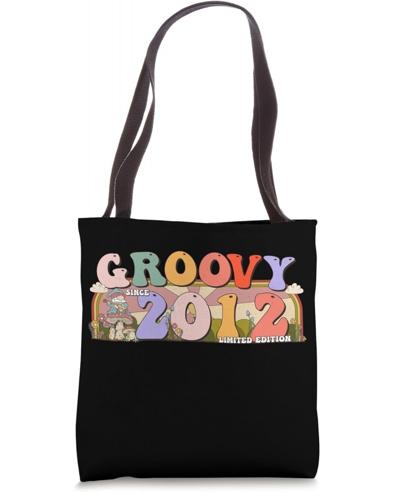 Groovy Since 2012 Retro Hippie 11th Birthday Tote Bag $15.23 Totes