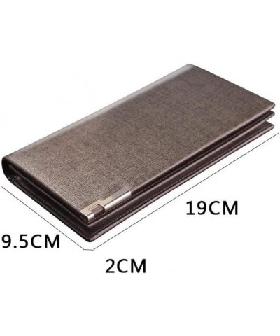 Men's Wallets Men Long Purse Gold Clutch Bag Male Clutch PU Leather Wallet Men Business Wallet Coin (Color : A, Size : One Si...