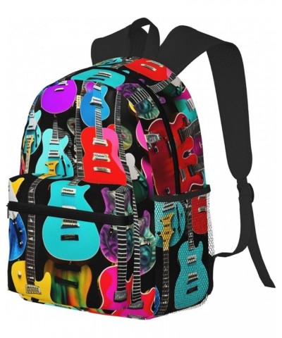 Easter Eggs Backpack Cute Print Bookbag Women Travel Casual Water-resistant Backpack Travel Bag bags Colorful Guitars One Siz...