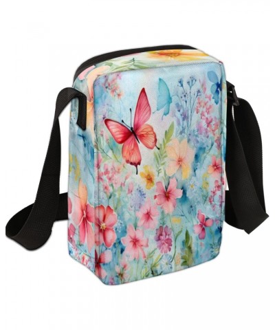 Aesthetic Butterfly Crossbody Bags Trendy Cross Body Phone Wallet Shoulder Bag Aesthetic Flower Sling Bags Small Travel Cross...