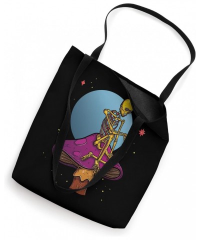 Skeleton Mushrooms Psychedelic Shrooms Trippy Stoner Art Tote Bag $12.88 Totes