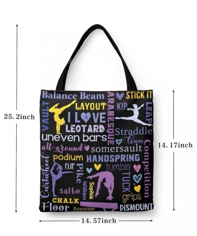 Personalized Name Sport Gymnast Girl Pinkycolor Handbag Gift Bags Christmas Treat Bags for Holiday Party Gift Bags Multi 3rd ...