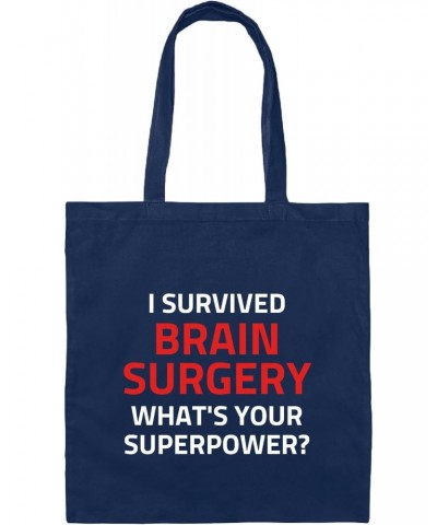 Funny Recovery Gift for Brain Surgery Survivors Unique Ideas for Mature Adults Navy Black Multicolor Canvas Tote Bag $13.92 T...