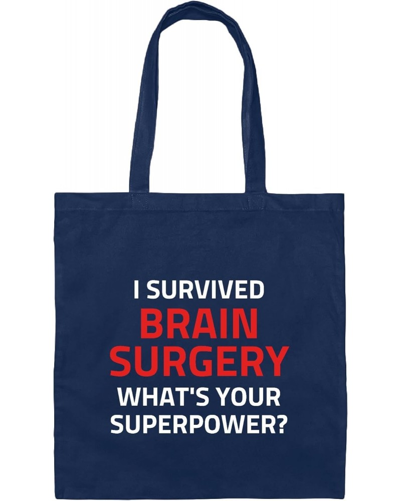 Funny Recovery Gift for Brain Surgery Survivors Unique Ideas for Mature Adults Navy Black Multicolor Canvas Tote Bag $13.92 T...