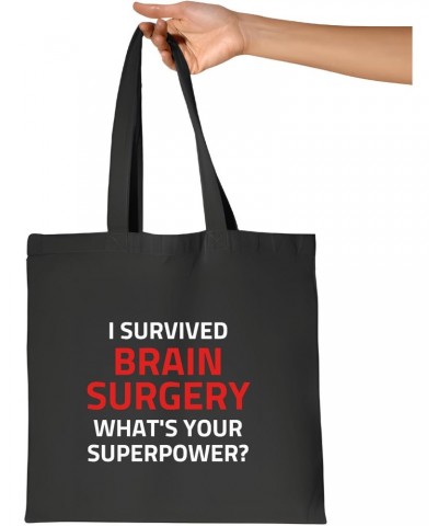 Funny Recovery Gift for Brain Surgery Survivors Unique Ideas for Mature Adults Navy Black Multicolor Canvas Tote Bag $13.92 T...