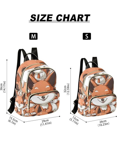 Small Backpack Purse for Women, Happy Foxes Travel Bag Casual Daypack Shoulder Bag Small $17.64 Backpacks