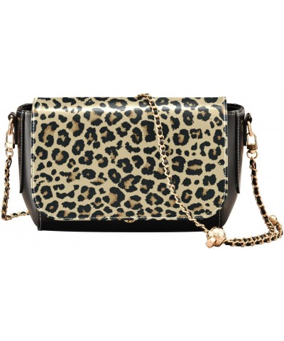 Crossbody Handbag Leopard Pattern Animal Print PU Leather Shoulder Bag Sturdy Travel Pouch Compact Chic Bag for Women Everyda...