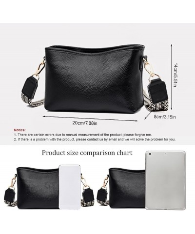 Small square Crossbody Bag for women,Wide Strap Cell Phone Purse Shoulder Handbag Blue $17.04 Crossbody Bags