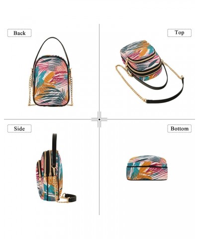 Tropical Palm Leaf Small Crossbody Bags for Women Cell Phone Shoulder Purse Handbags Wallet 21216113 $14.30 Crossbody Bags