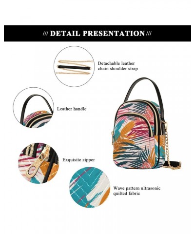 Tropical Palm Leaf Small Crossbody Bags for Women Cell Phone Shoulder Purse Handbags Wallet 21216113 $14.30 Crossbody Bags