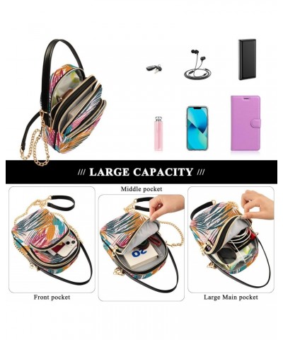 Tropical Palm Leaf Small Crossbody Bags for Women Cell Phone Shoulder Purse Handbags Wallet 21216113 $14.30 Crossbody Bags