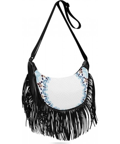 Women Fringe Tassel Cross Body Bag Cute Koala Flower White Leisure Shoulder Bag Color135 $11.36 Crossbody Bags