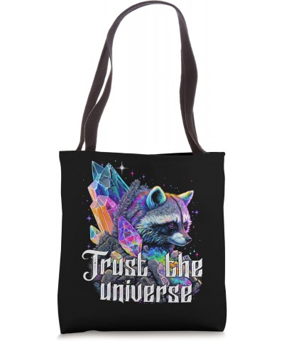 Trust The Universe Esoteric Racoon Pet Art Quote Cute Design Tote Bag $16.20 Totes