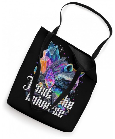 Trust The Universe Esoteric Racoon Pet Art Quote Cute Design Tote Bag $16.20 Totes