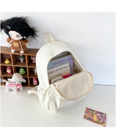 Kawaii Backpack Large Capacity corduroy for Women With Accessories Cute Trendy Fashion Travel Outdoor Weekend (brown) White $...