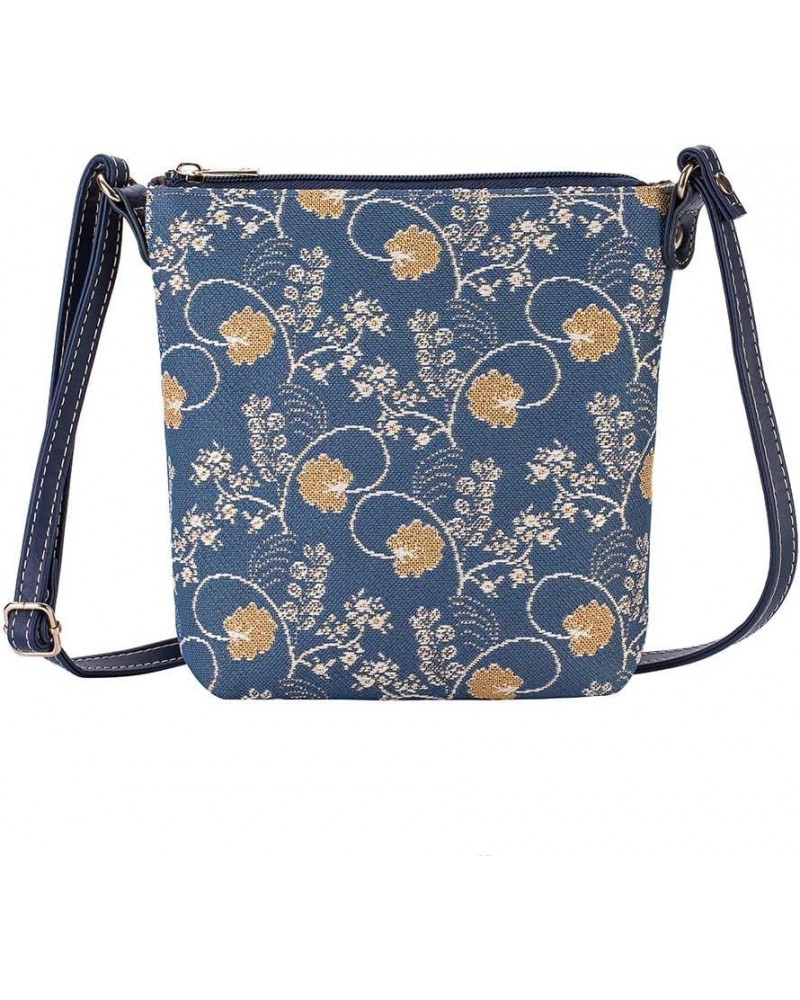 Tapestry Small Crossbody Bag Sling Bag for Women with Jane Austen Design (SLING-AUST) Jane Austen Blue $15.36 Crossbody Bags