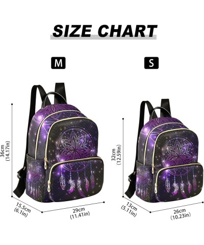 Dreamcatcher Galaxy Stars Boho Backpack for Women Shoulder Bag Lightweight Mini Backpack Casual Daypack Back Pack Small(11.41...