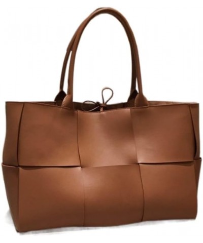 Ladies Latest Quilted Style Genuine Leather Tote Bag Brown $75.95 Totes