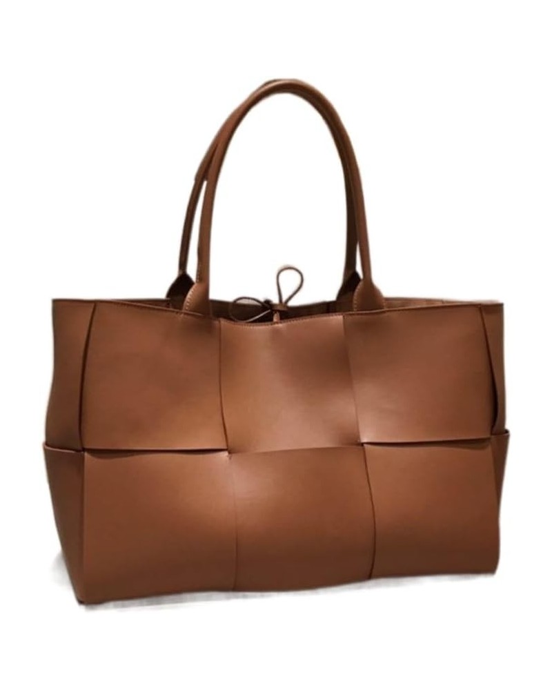 Ladies Latest Quilted Style Genuine Leather Tote Bag Brown $75.95 Totes