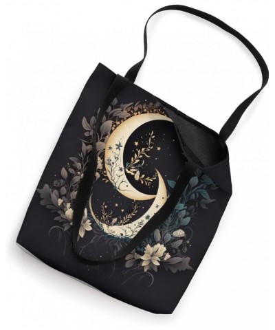 Floral Moon Phase flower crescent moon cool eclipse moon Tote Bag $10.37 Totes