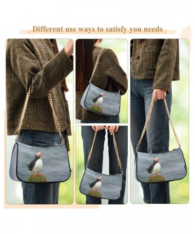 Bird Shoulder Bag Ocean Loney Puffin Women Clutch Handbag Shoulder Purch Boho Bag Date Chain Bag Tote Bag Spring Holiday Birt...