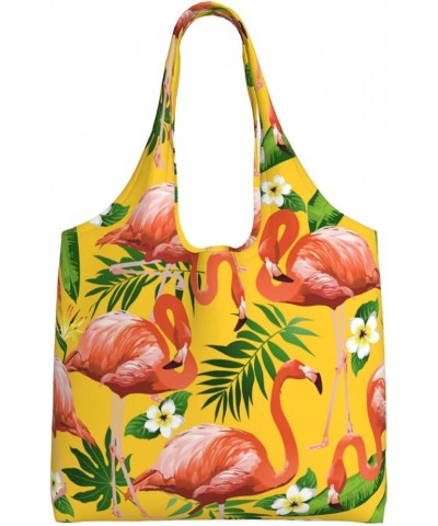 Flamingos Single Shoulder Commuter Canvas Tote Bags For Women And Men Flamingos 38 $9.01 Totes