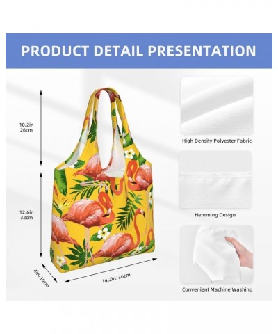 Flamingos Single Shoulder Commuter Canvas Tote Bags For Women And Men Flamingos 38 $9.01 Totes