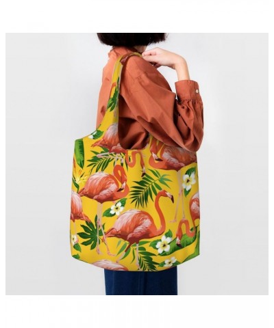 Flamingos Single Shoulder Commuter Canvas Tote Bags For Women And Men Flamingos 38 $9.01 Totes