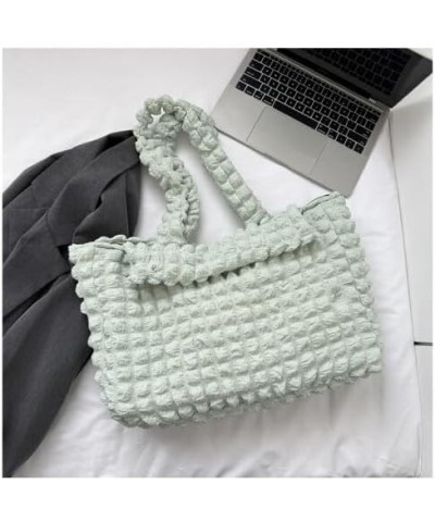 Women Large Capacity Puffer Tote Bag Quilted Shoulder Bag Handbag Casual Daily Bag Beige $8.40 Totes